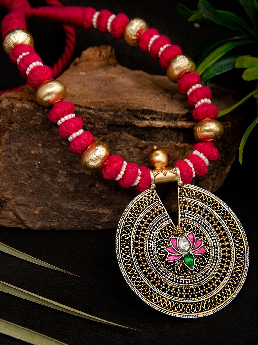 

Neeta Boochra 22KT Gold-Plated 925 Sterling Silver Kundan Studded Necklace