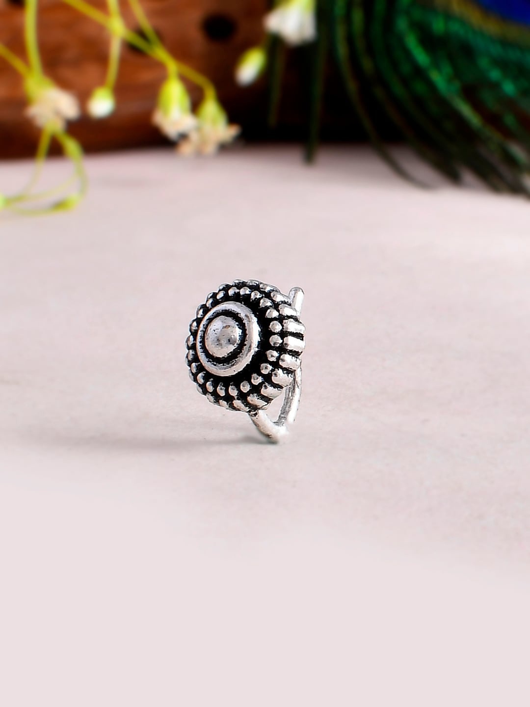 

Voylla Silver-Plated Stud Nosepin