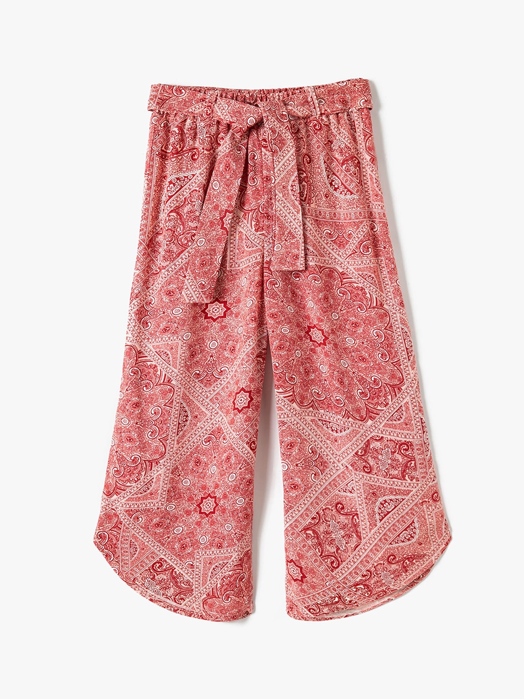 

Koton Girls Floral Printed Flared Culottes Trouser, Red