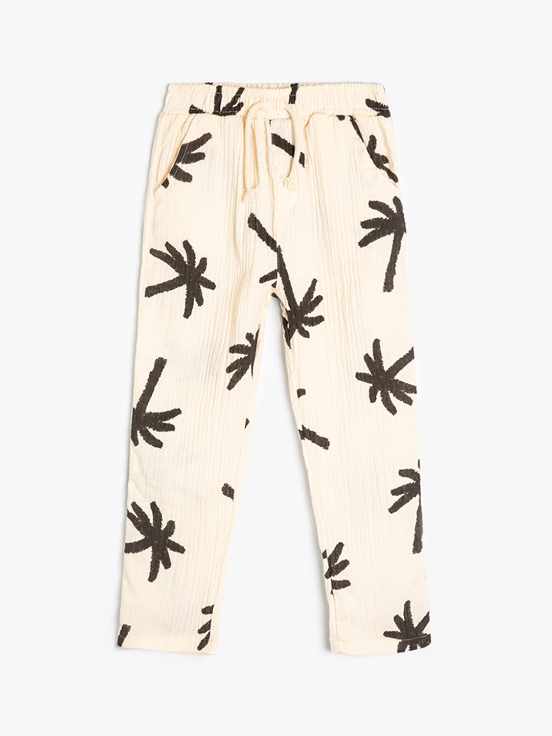 

Koton Boys Tropical Printed Jogger Trouser, Beige