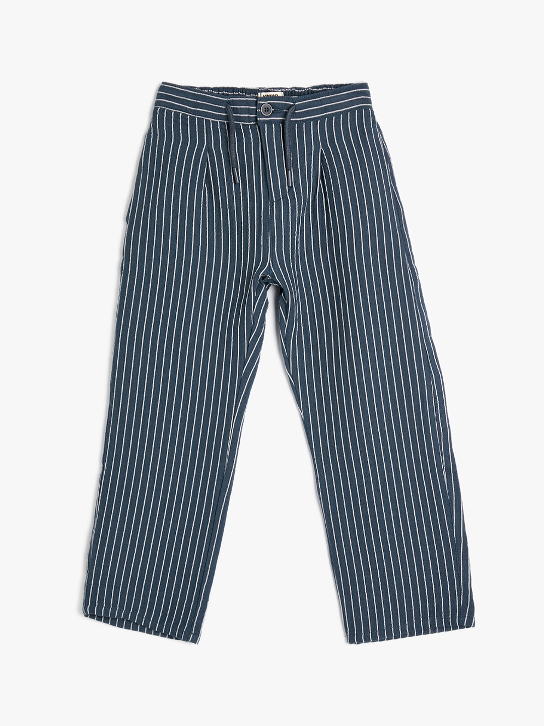 

Koton Boys Striped Cotton Chinos Trouser, Navy blue