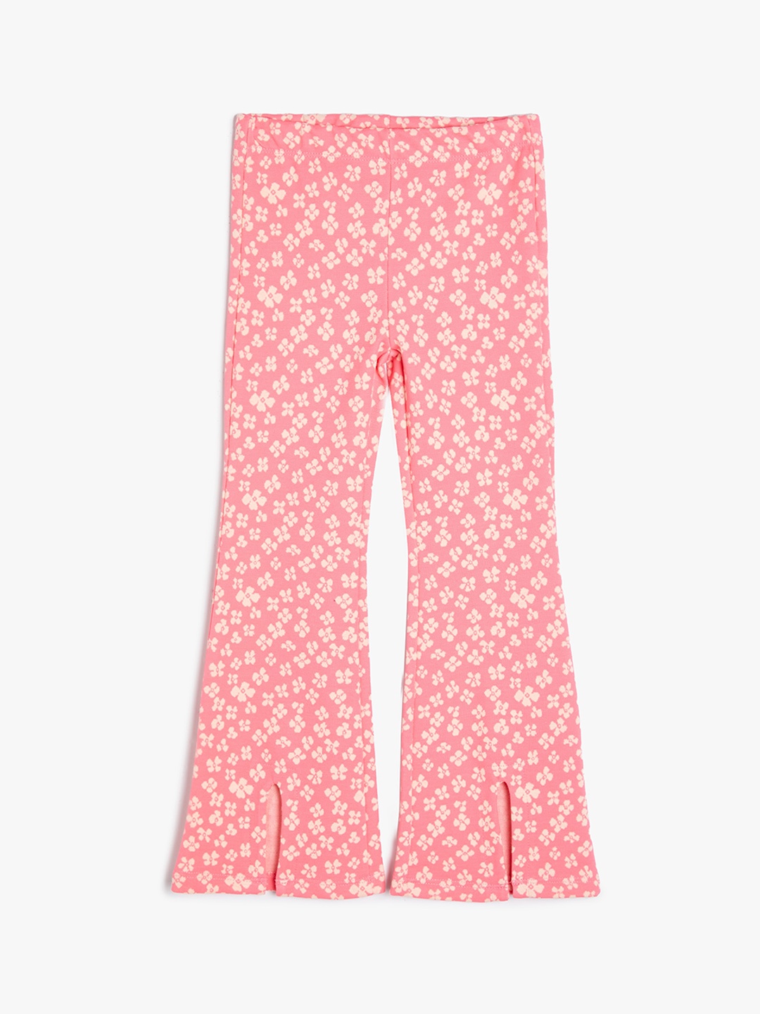 

Koton Girls Floral Printed Flared Trouser, Pink