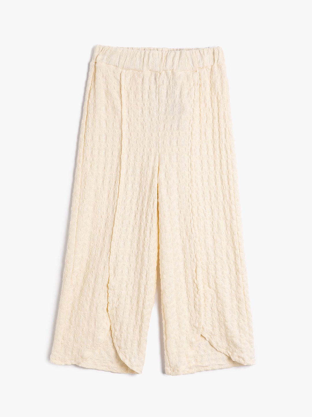 

Koton Girls Flared Pleated Culottes Trouser, Beige