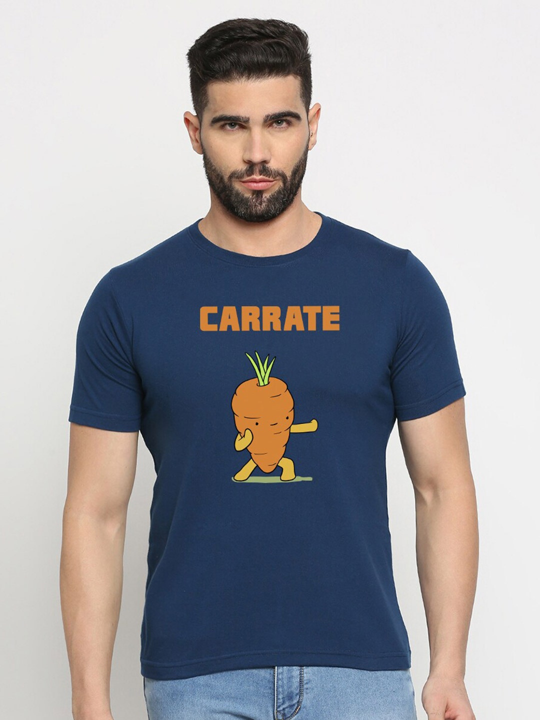 

MOD ECRU Unisex Printed Applique T-shirt, Blue