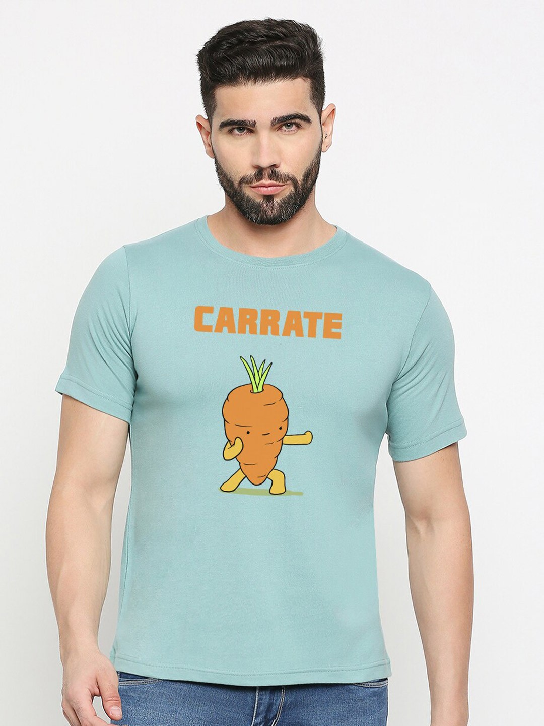 

MOD ECRU Unisex Typography Printed Applique T-shirt, Green