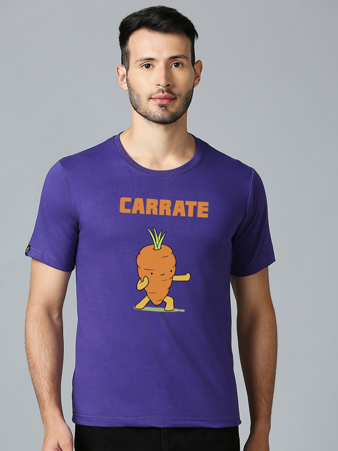 

MOD ECRU Unisex Printed Applique T-shirt, Purple