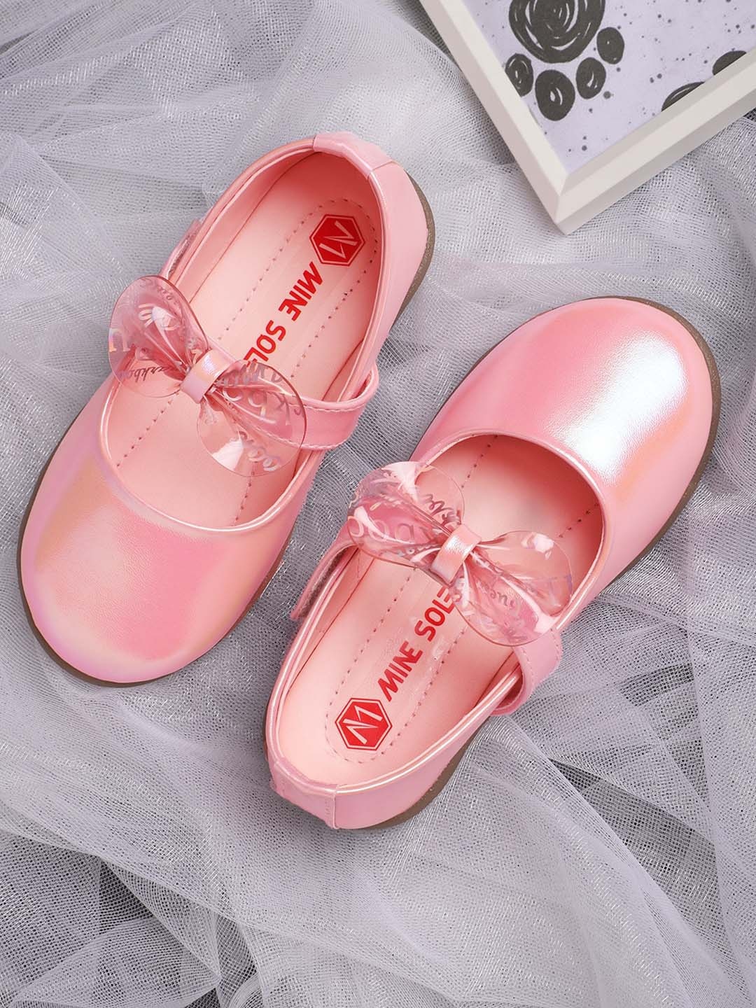 

Minesole Girls Bow Detail Ballerinas, Pink