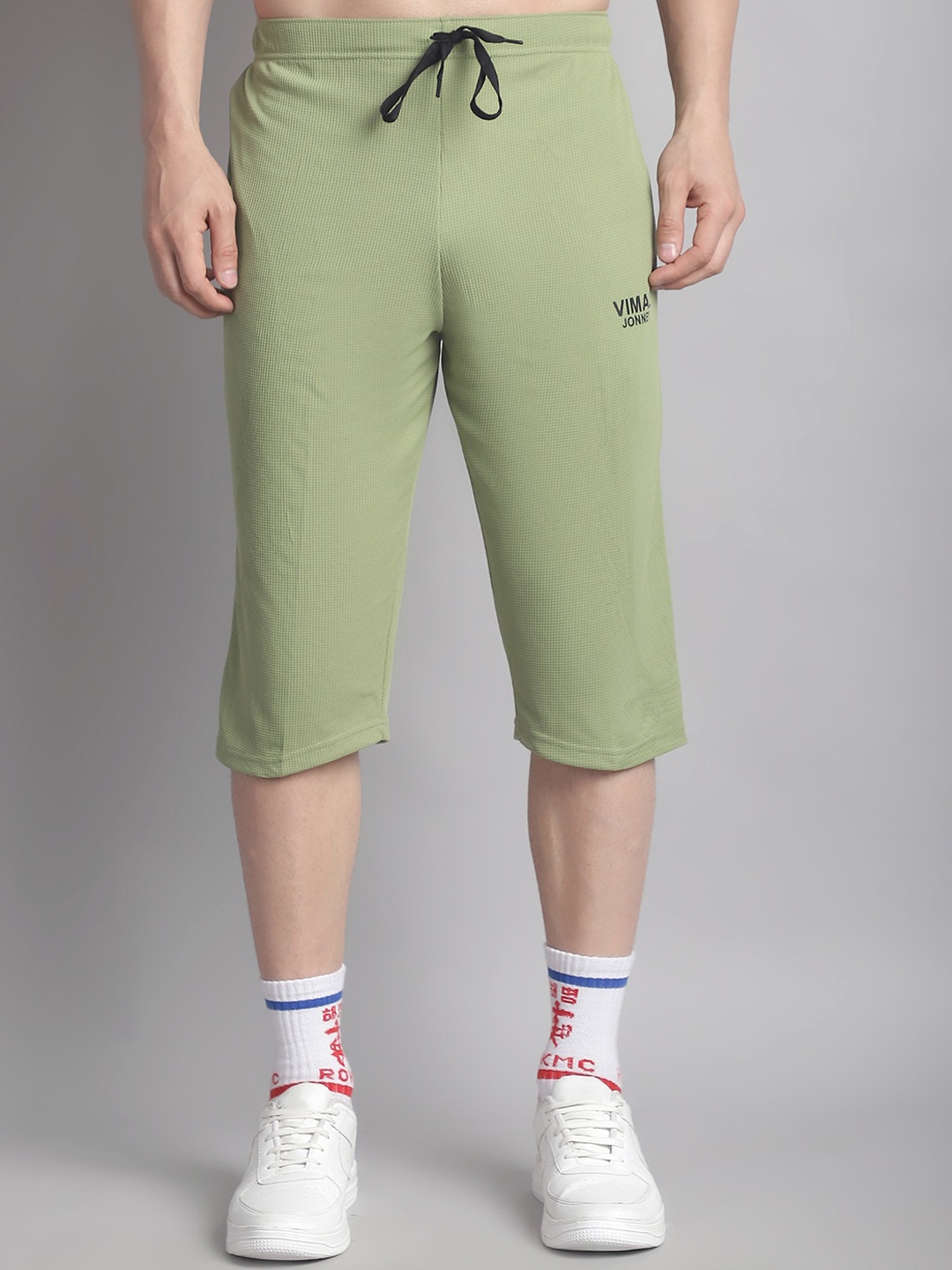 

MACK JONNEY Men Mid-Rise Sports Shorts, Green