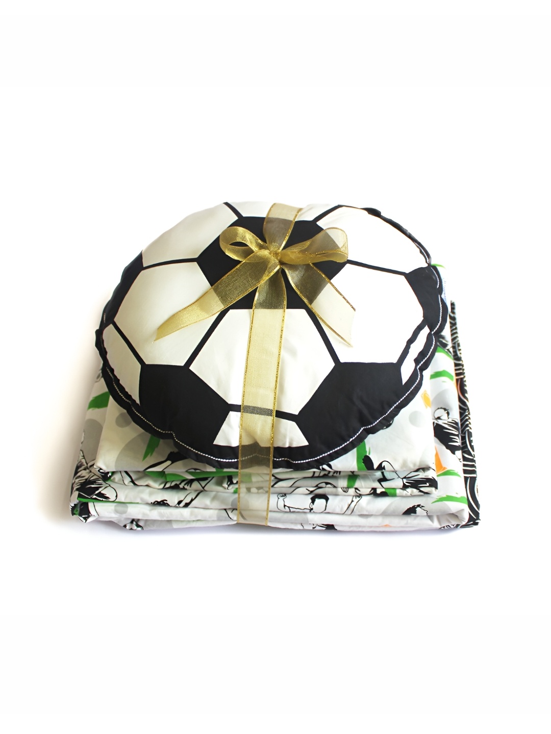 

Silverlinen Kids Green & Black Printed 4 Piece Single Superfine Pure Cotton Bedding Set