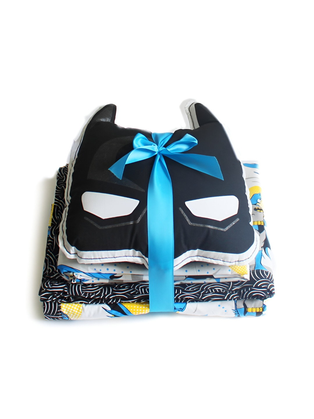 

Silverlinen Black & Blue Printed 5 Piece Double King Superfine Pure Cotton Bedding Set