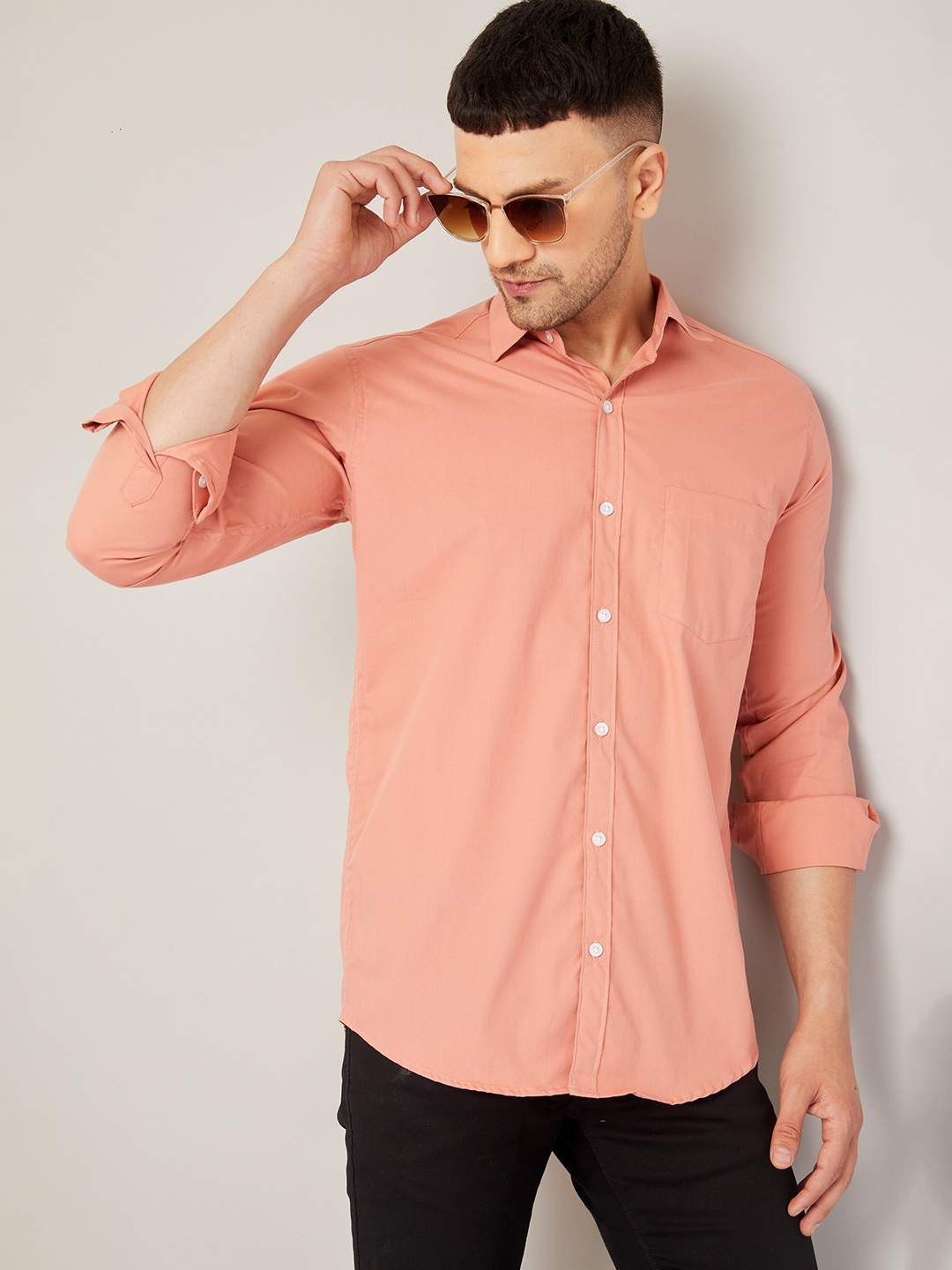 

LOUIS MONARCH Comfort Cotton Formal Shirt, Peach