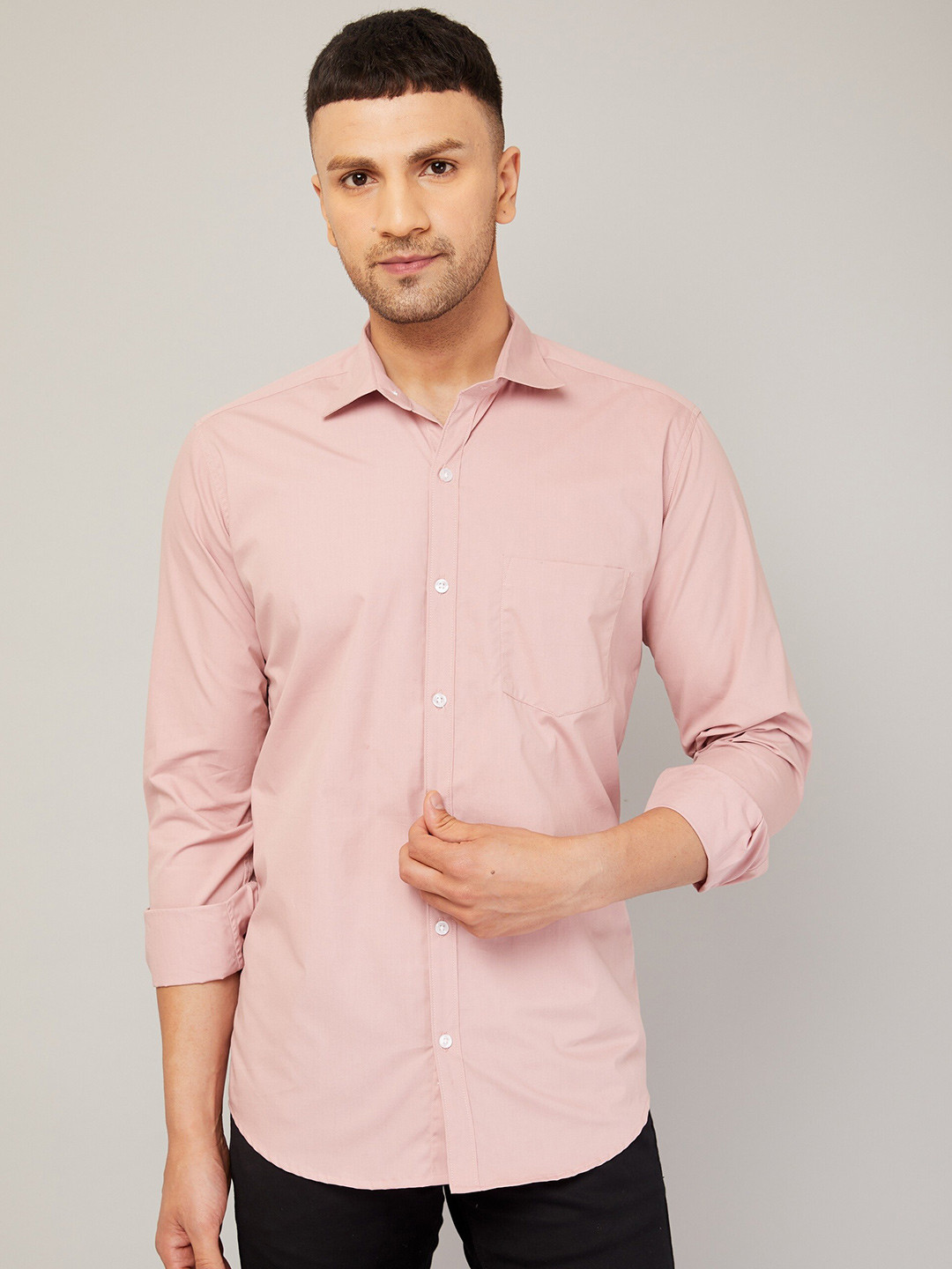 

LOUIS MONARCH Comfort Cotton Formal Shirt, Peach