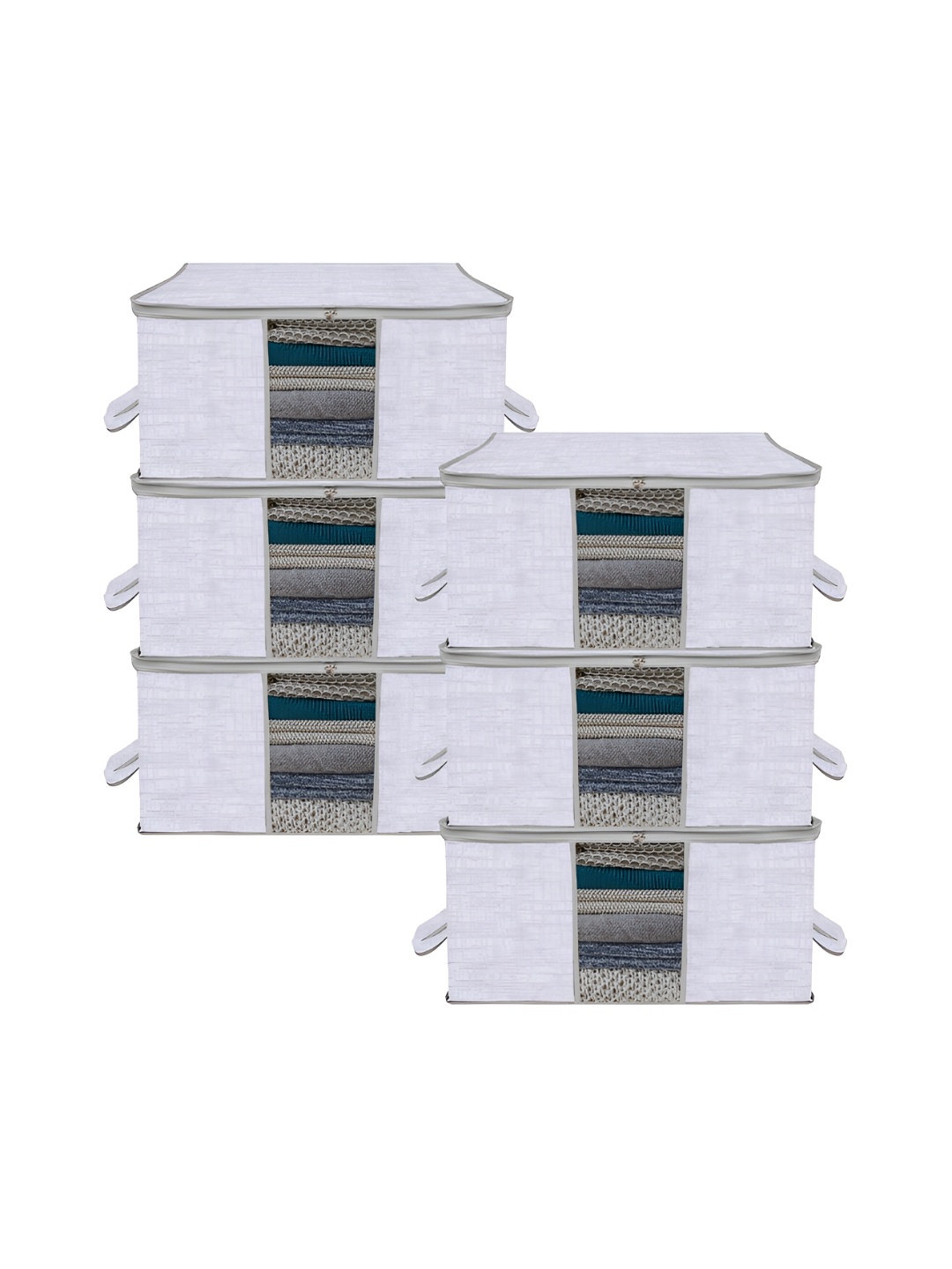 

Kuber Industries Grey 6Pcs Regular Multi-Utility Organisers