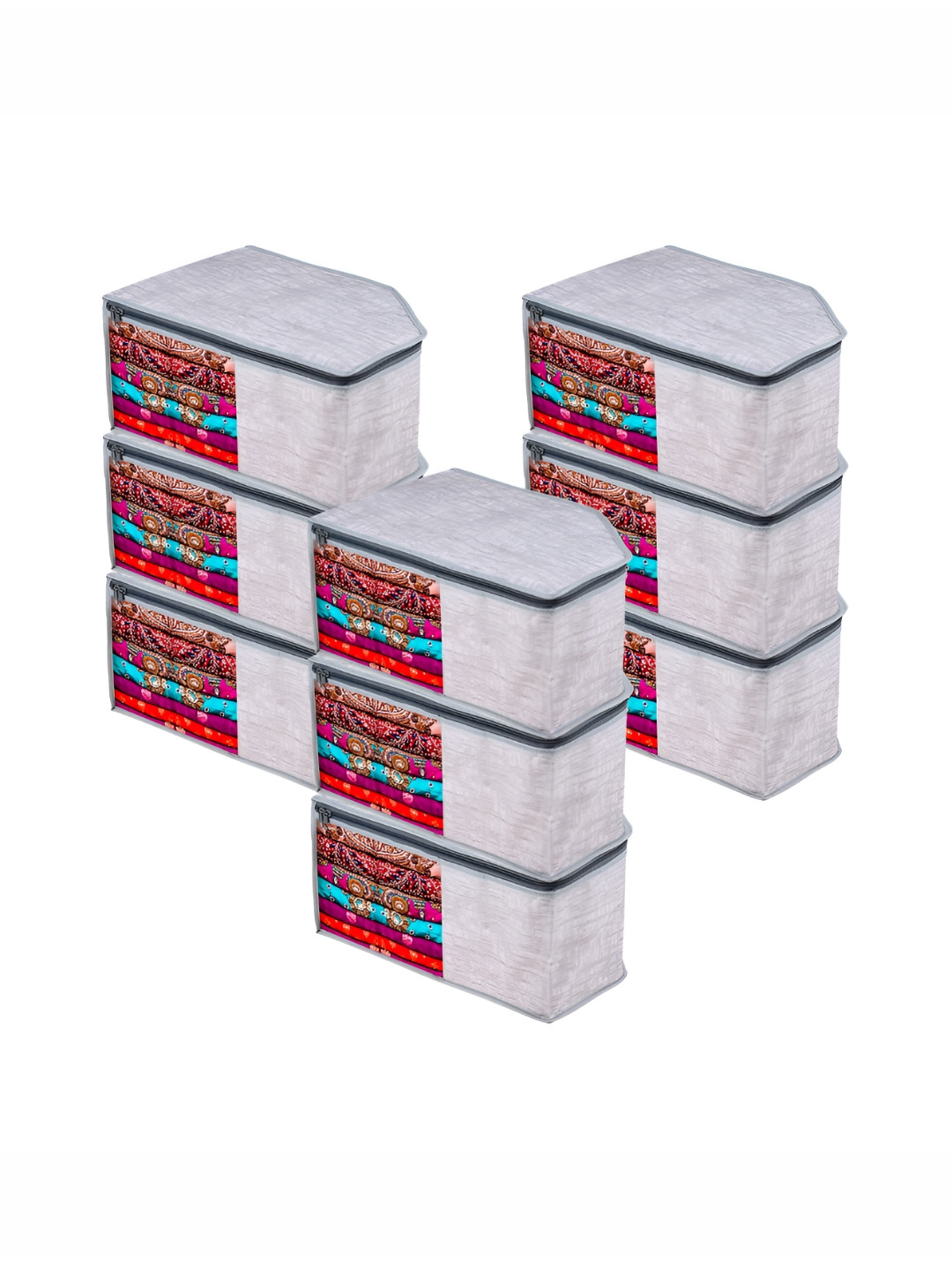 

Kuber Industries Grey 9 Pieces Regular Multi-Utility Organisers