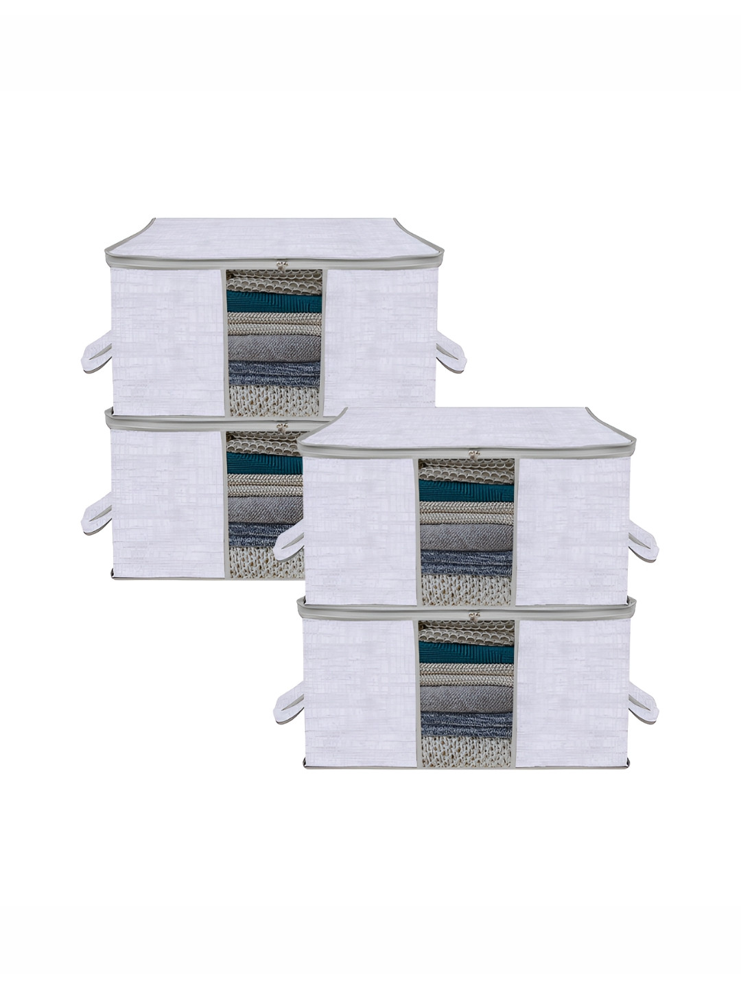 

Kuber Industries Grey 4 Pieces Regular Multi-Utility Organisers