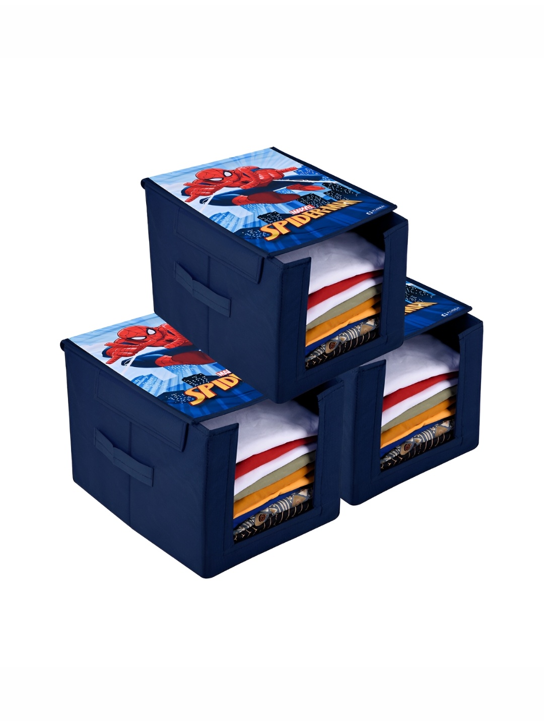 

Kuber Industries Navy Blue 3 Pieces Regular Multi-Utility Organisers