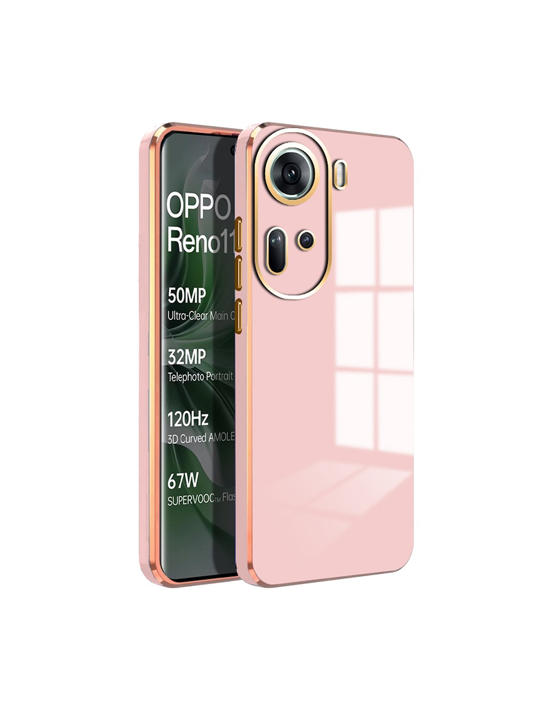 

Karwan Oppo Reno 11 5G Back Case Mobile Accessories, Pink