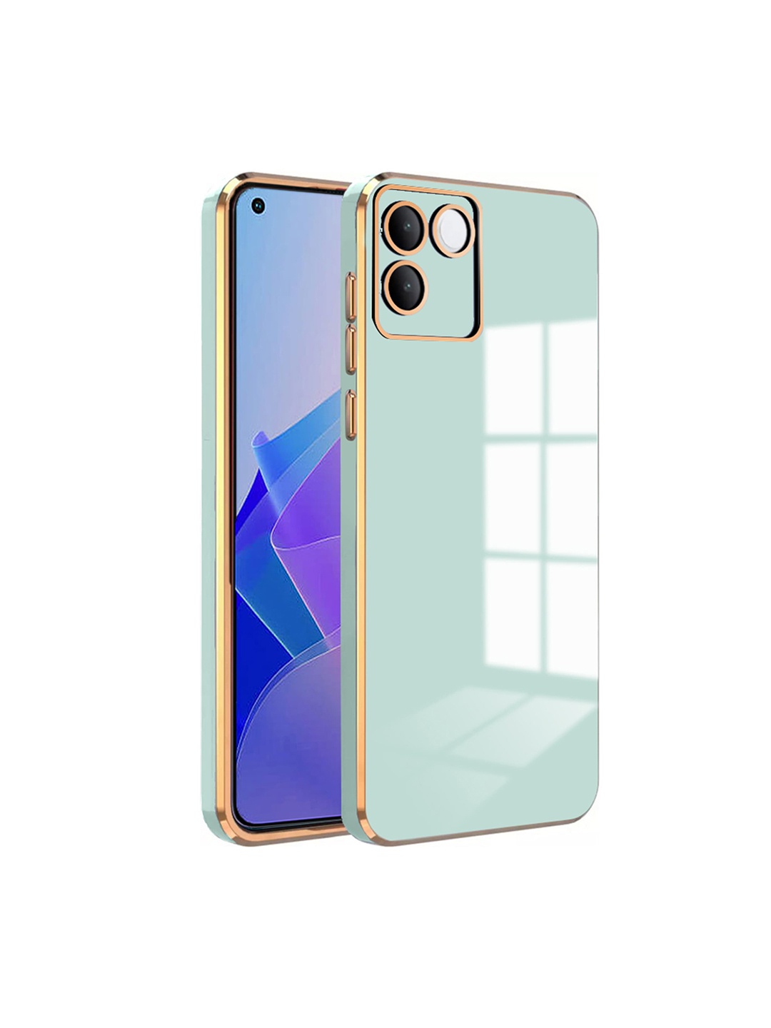 

Karwan Luxury 6D Chrome iQOO Z7 Pro 5G Mobile Back Case, Green