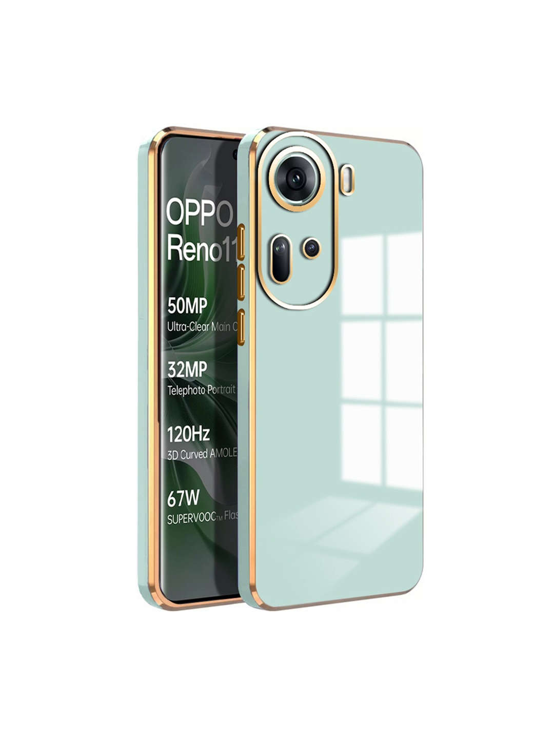 

Karwan Oppo Reno 11 5G Back Case Mobile Accessories, Green
