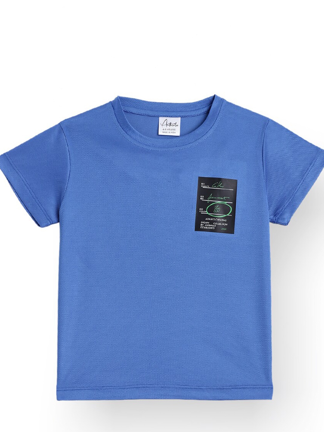 

Anthrilo Boys Typography Printed Cotton T-shirt, Blue