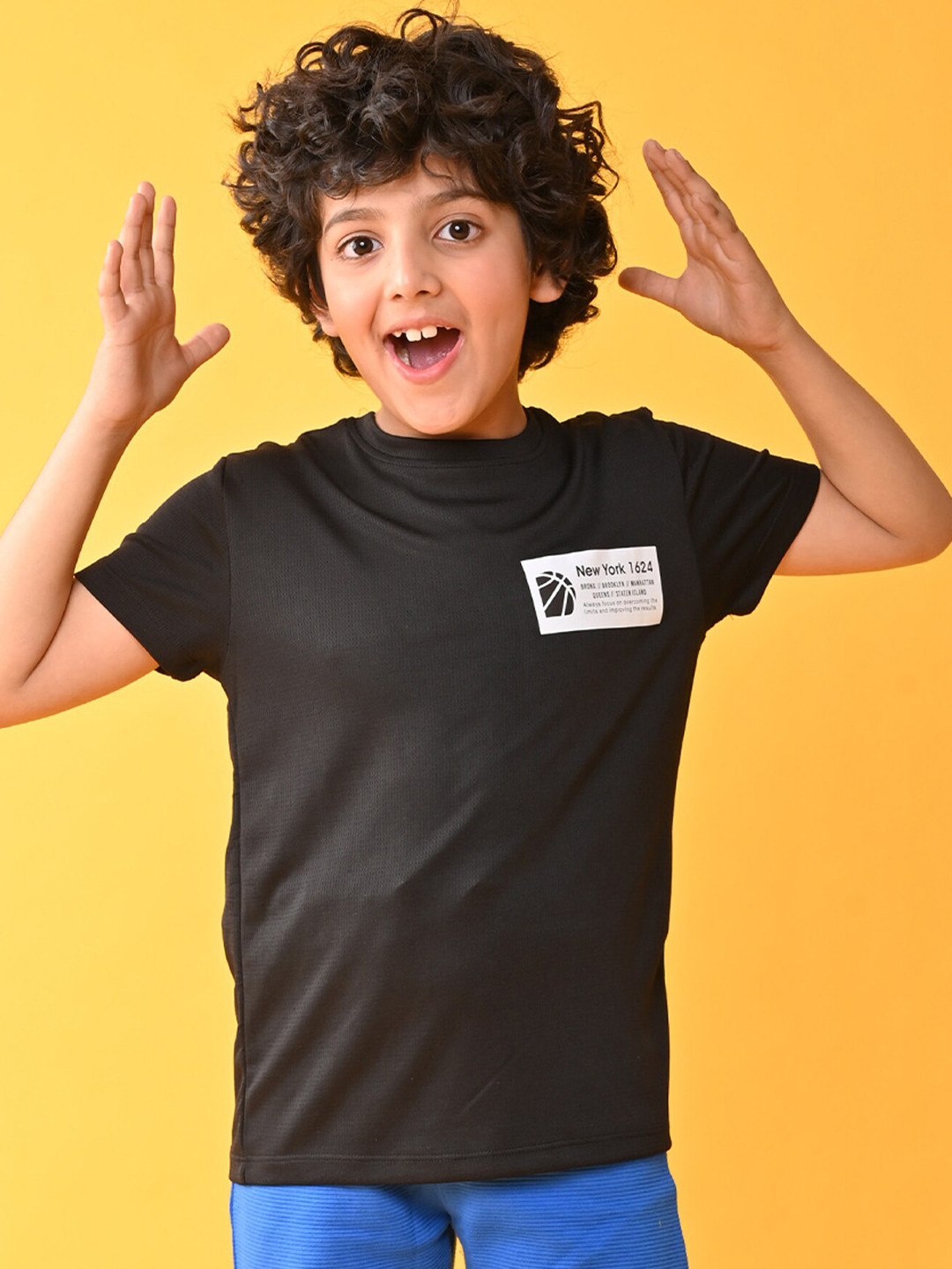 

Anthrilo Boys Short Sleeves Sports T-shirt, Black