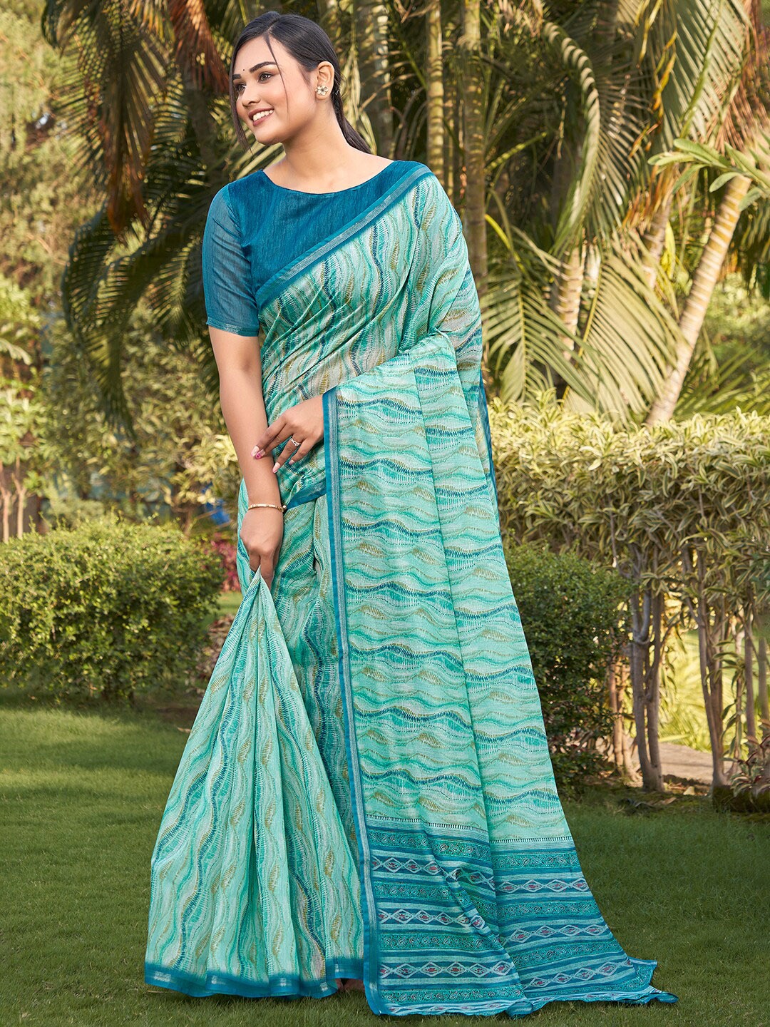 

Vishudh Zari Chanderi Saree, Blue