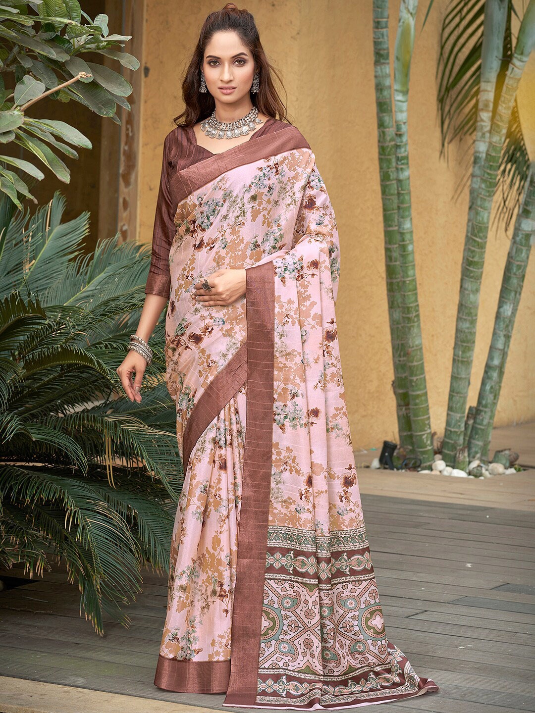 

Vishudh Floral Zari Art Silk Saree, Purple