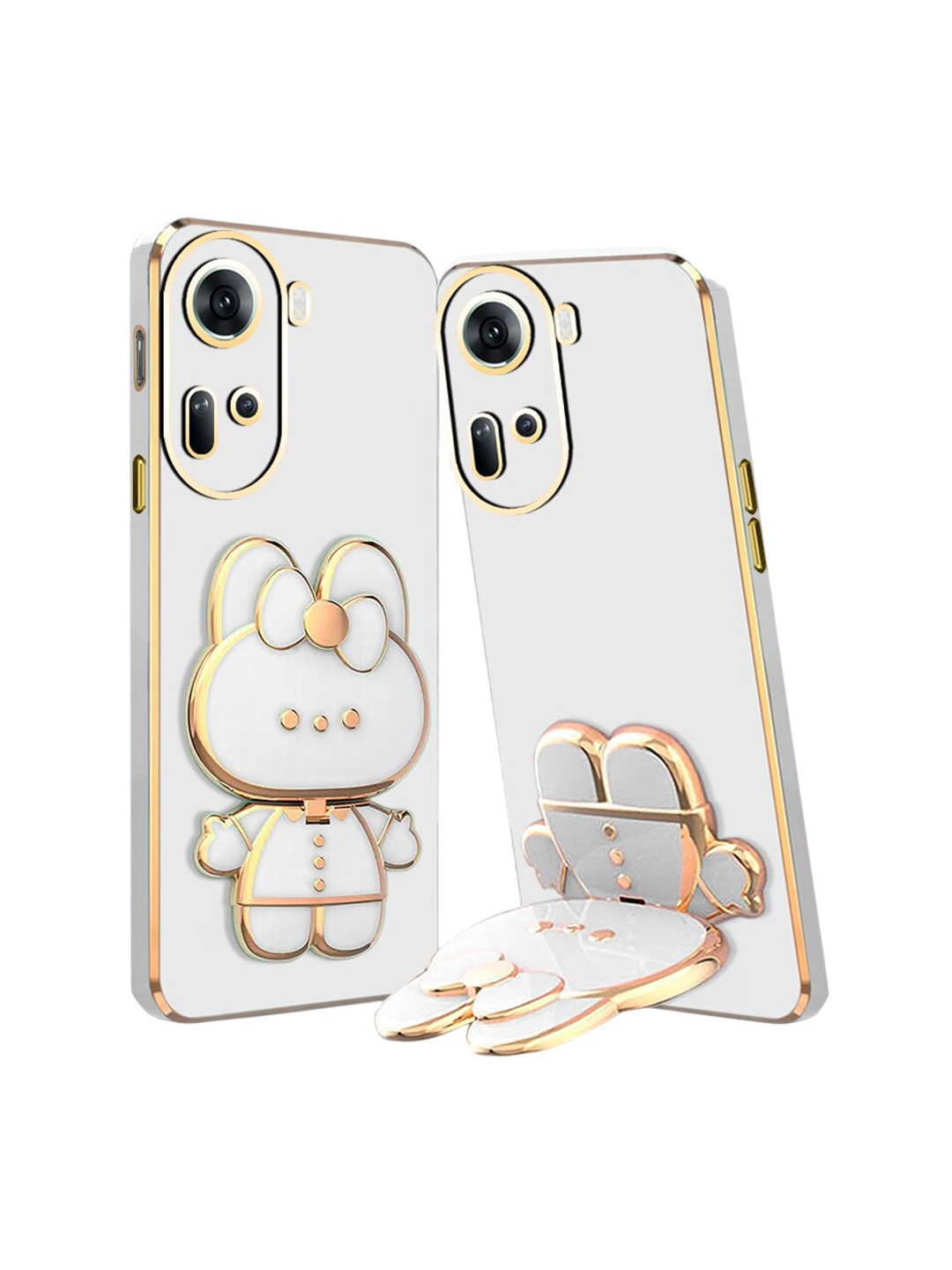 

Karwan 3D Cat Oppo Reno 11 5G Back Case Mobile Accessories, White