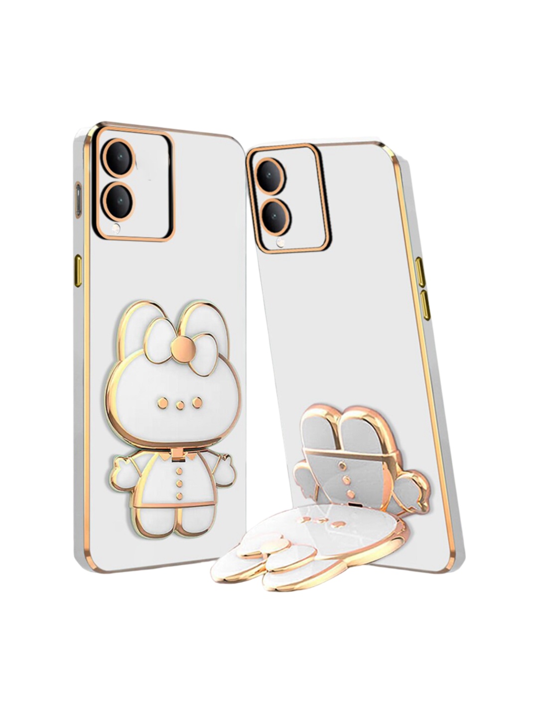 

Karwan 3D Cat Vivo Y17S Back Case Mobile Accessories, White