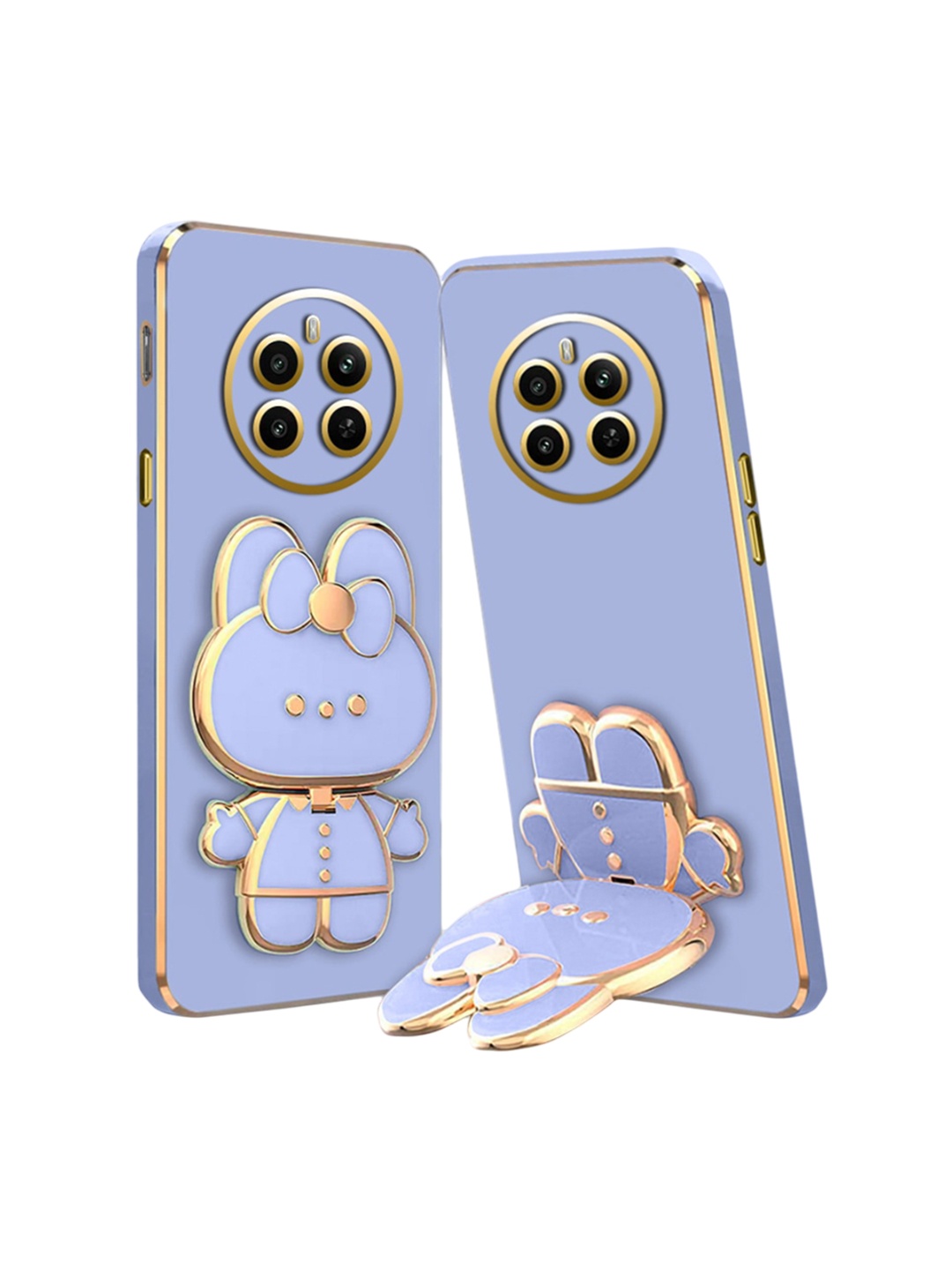 

Karwan 3D Cat with Folding Stand Realme 12 Plus 5G Mobile Back Case, Blue