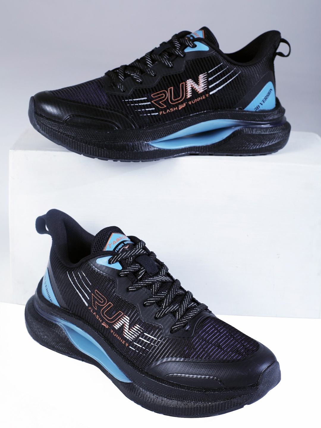 

ABROS Men Mesh Running Shoes, Black