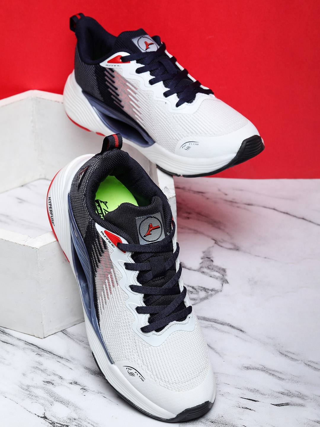 

ABROS Men Mesh Running Shoes, White
