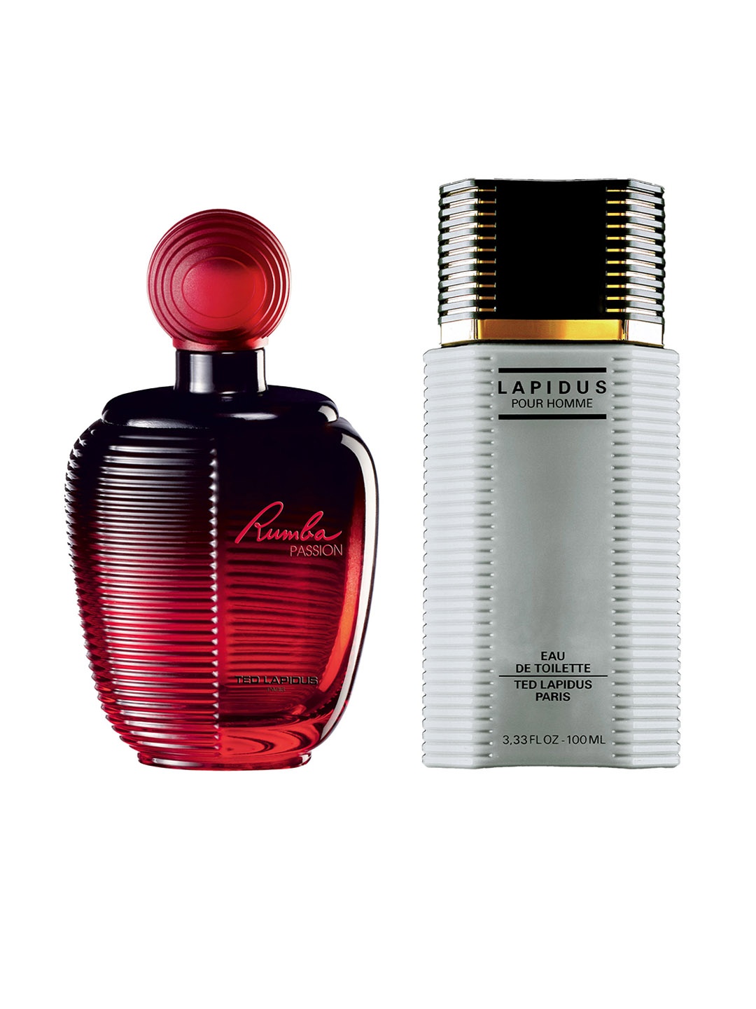 

Ted Lapidus Rumba Passion & Pour Homme Set Of 2 Eau De Toilette - 100ml Each, Transparent