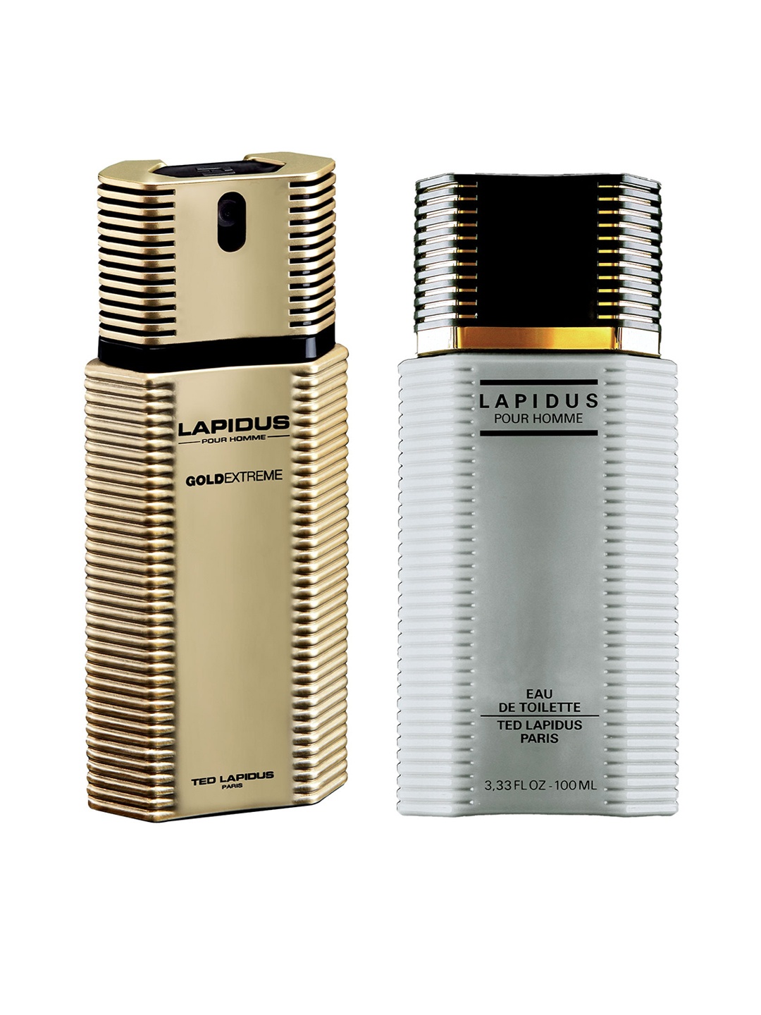 

Ted Lapidus Gold Extreme & Pour Homme Long Lasting Eau De Toilette - 100ml Each, Transparent