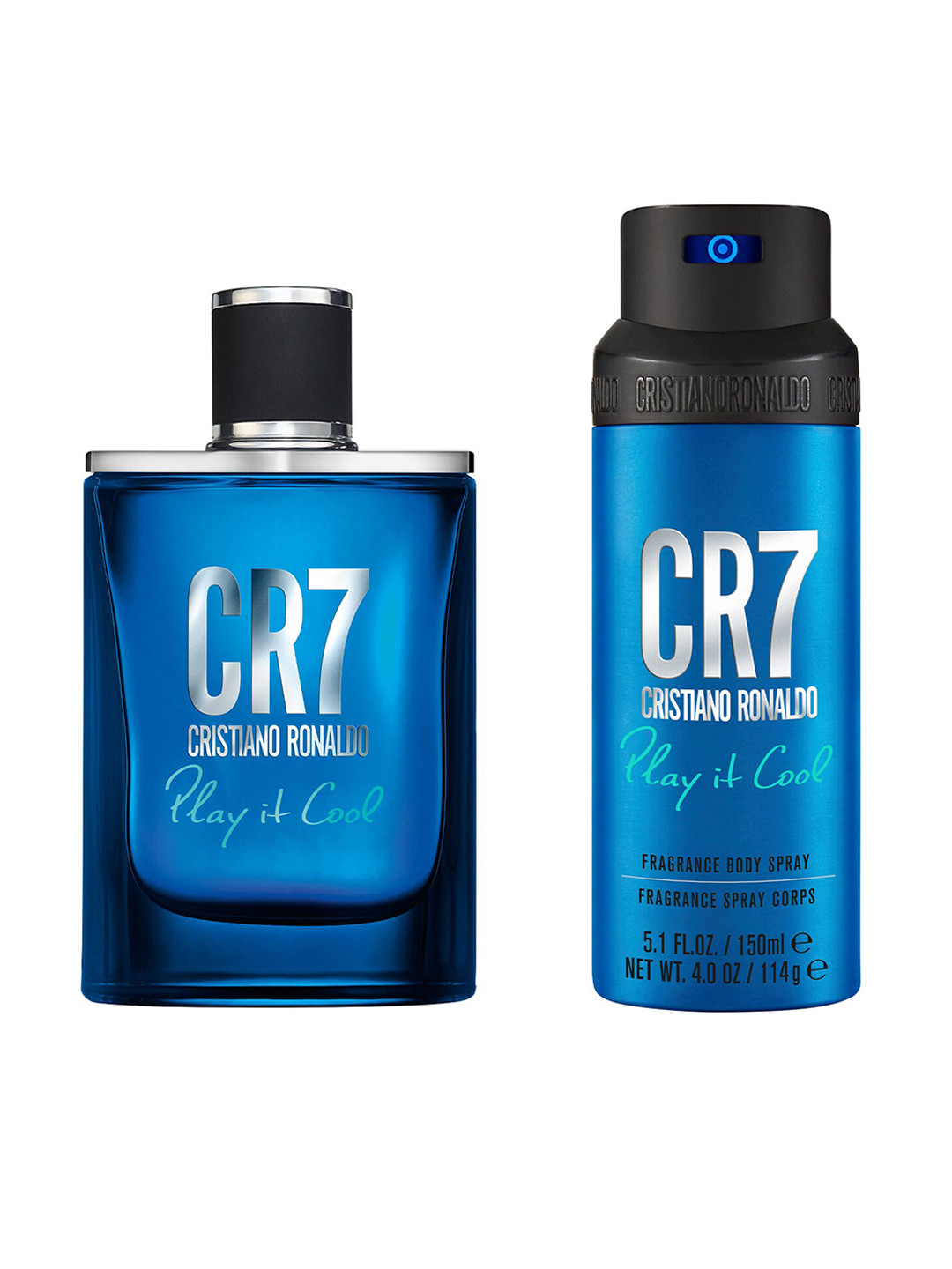 

CRISTIANO RONALDO Men Play It Cool Eau De Toilette - 50ml & Body Spray 150ml (114g), Transparent