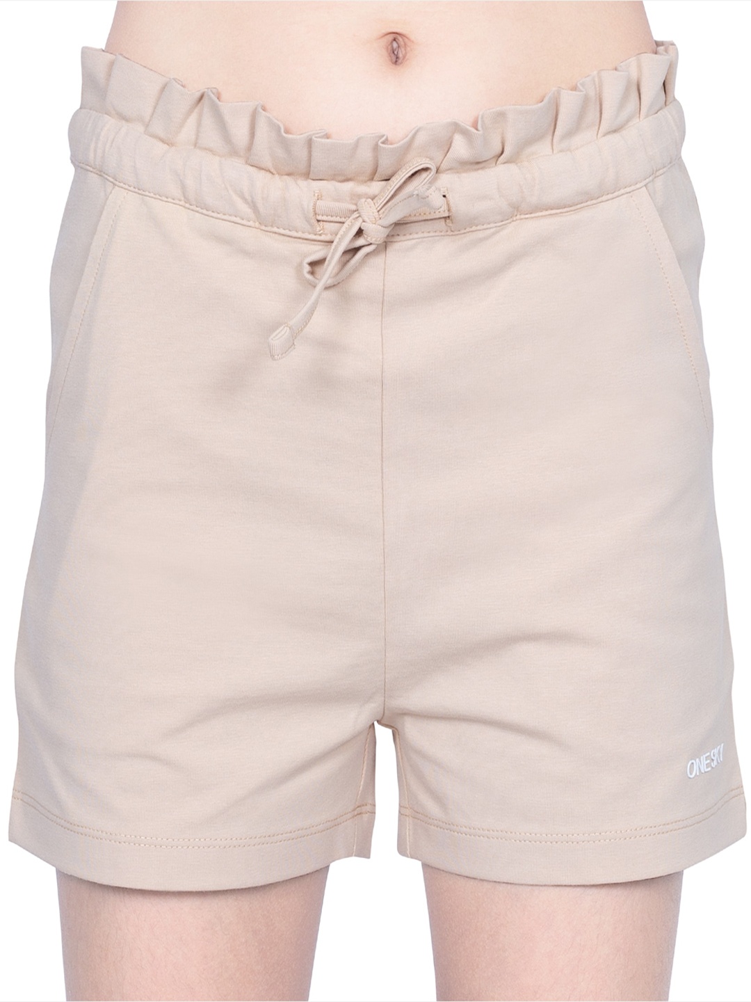 

ONE SKY Girls Mid-Rise Shorts, Beige