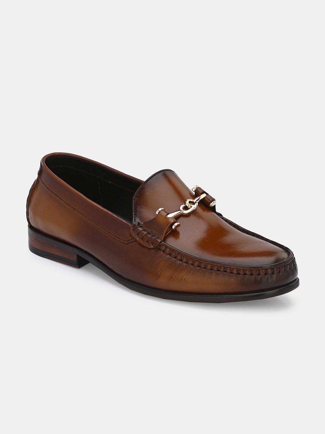 

Lafattio Men Leather Formal Loafers, Tan