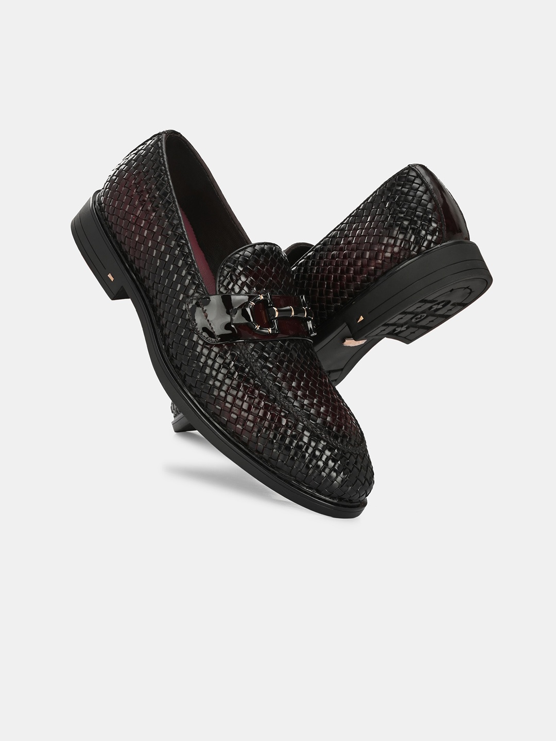 

Lafattio Men Leather Formal Loafers, Maroon