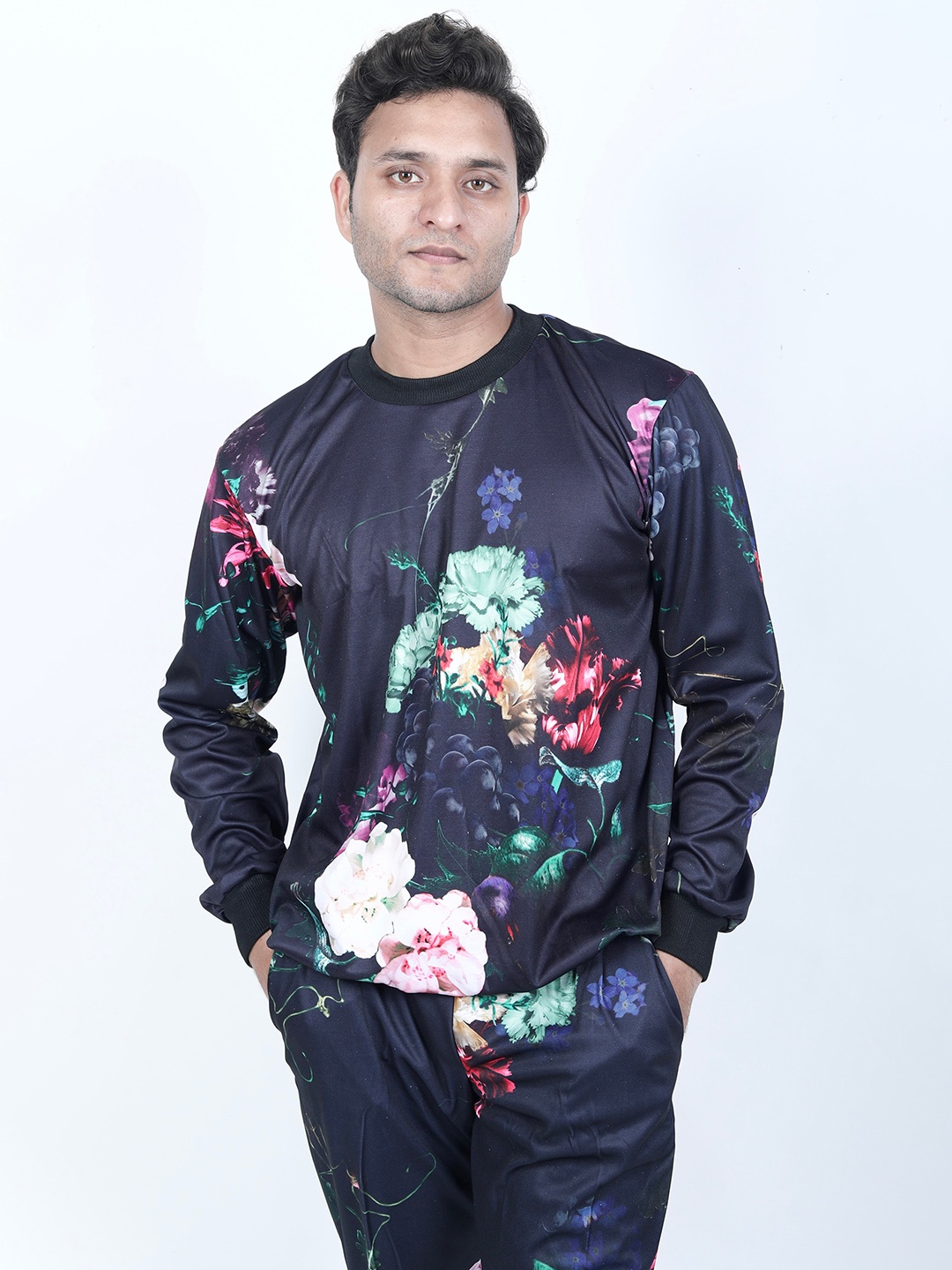 

Rajoria Instyle Floral Printed Round Neck Tracksuit, Blue