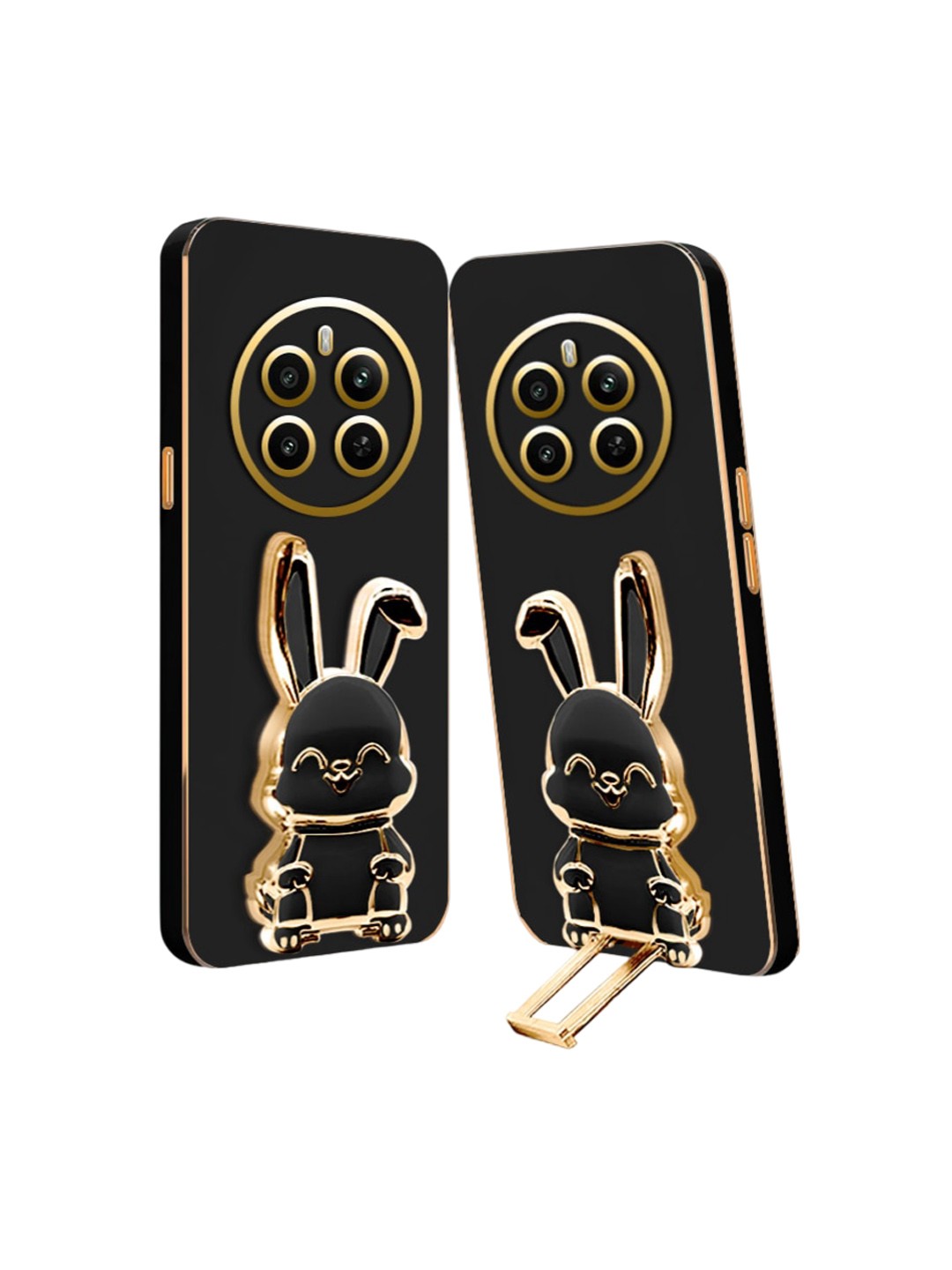 

Karwan 3D Bunny Realme 12 Plus 5G Back Case Mobile Accessories, Black
