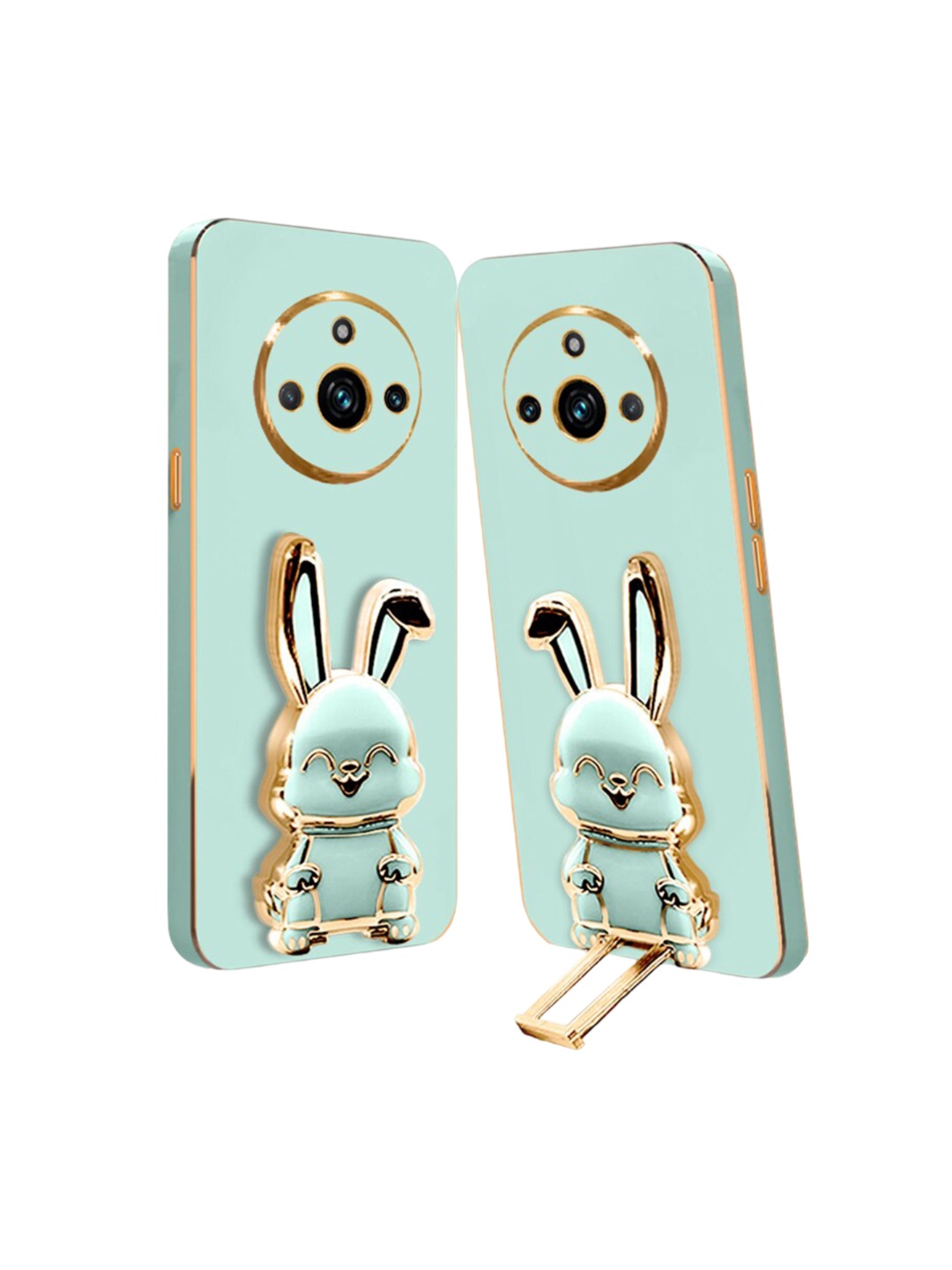 

Karwan 3D Bunny with Folding Stand Realme 11 Pro 5G Back Case, Green