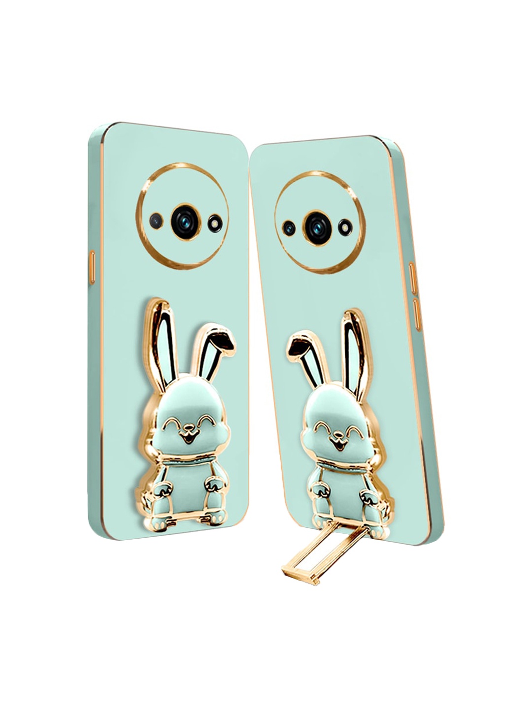 

Karwan 3D Bunny with Folding Stand Redmi A3 Back Case, Green