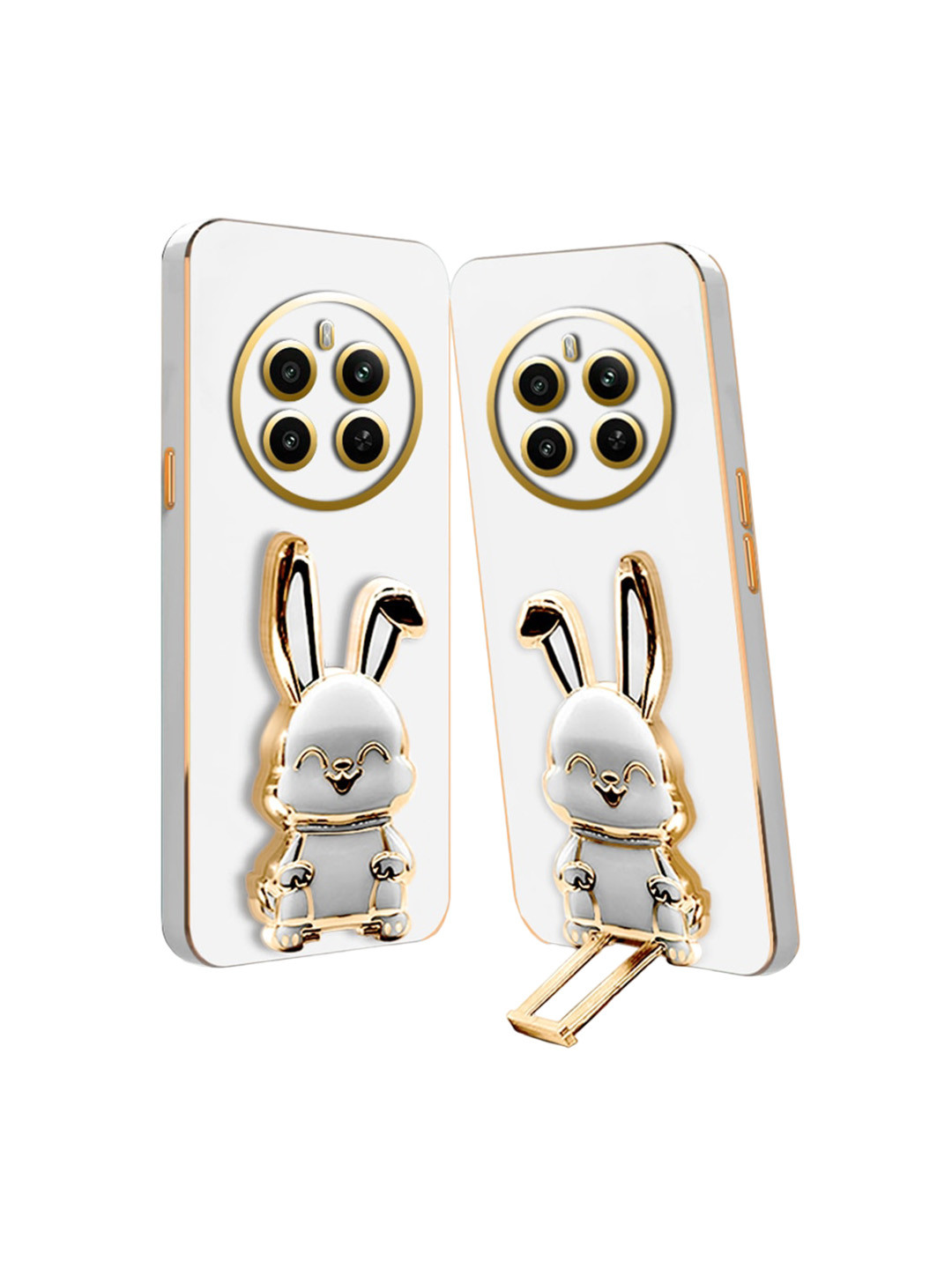

Karwan 3D Bunny Realme 12 Pro Plus 5G Back Case Mobile Accessories, White