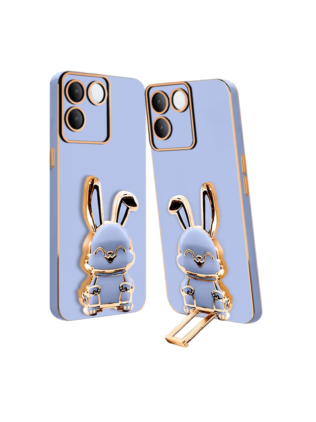 

Karwan 3D Bunny with Folding Stand iQOO Z7 Pro 5G Mobile Back Case, Blue