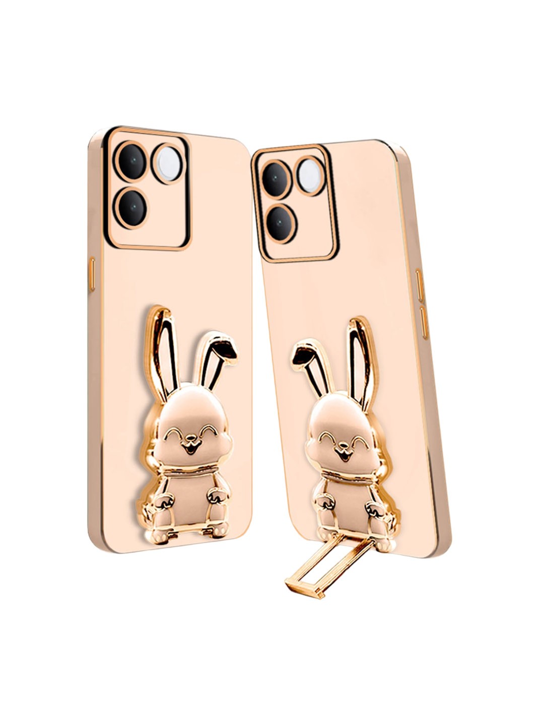 

Karwan 3D Bunny with Folding Stand iQOO Z7 Pro 5G Back Case, Pink