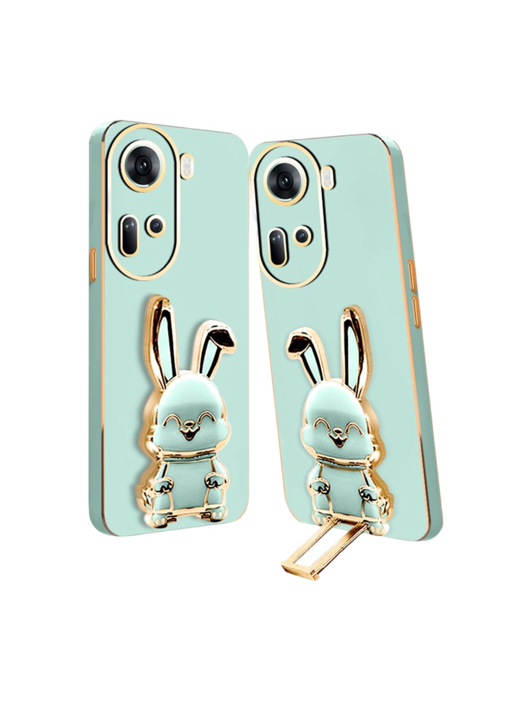 

Karwan 3D Bunny Oppo Reno 11 5G Back Case Mobile Accessories, Green