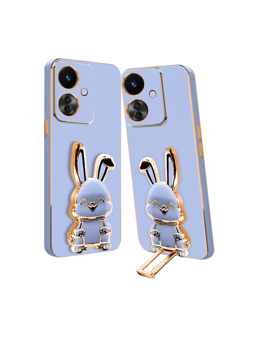 

Karwan 3D Bunny with Folding Stand Oppo F25 Pro 5G Back Case, Blue