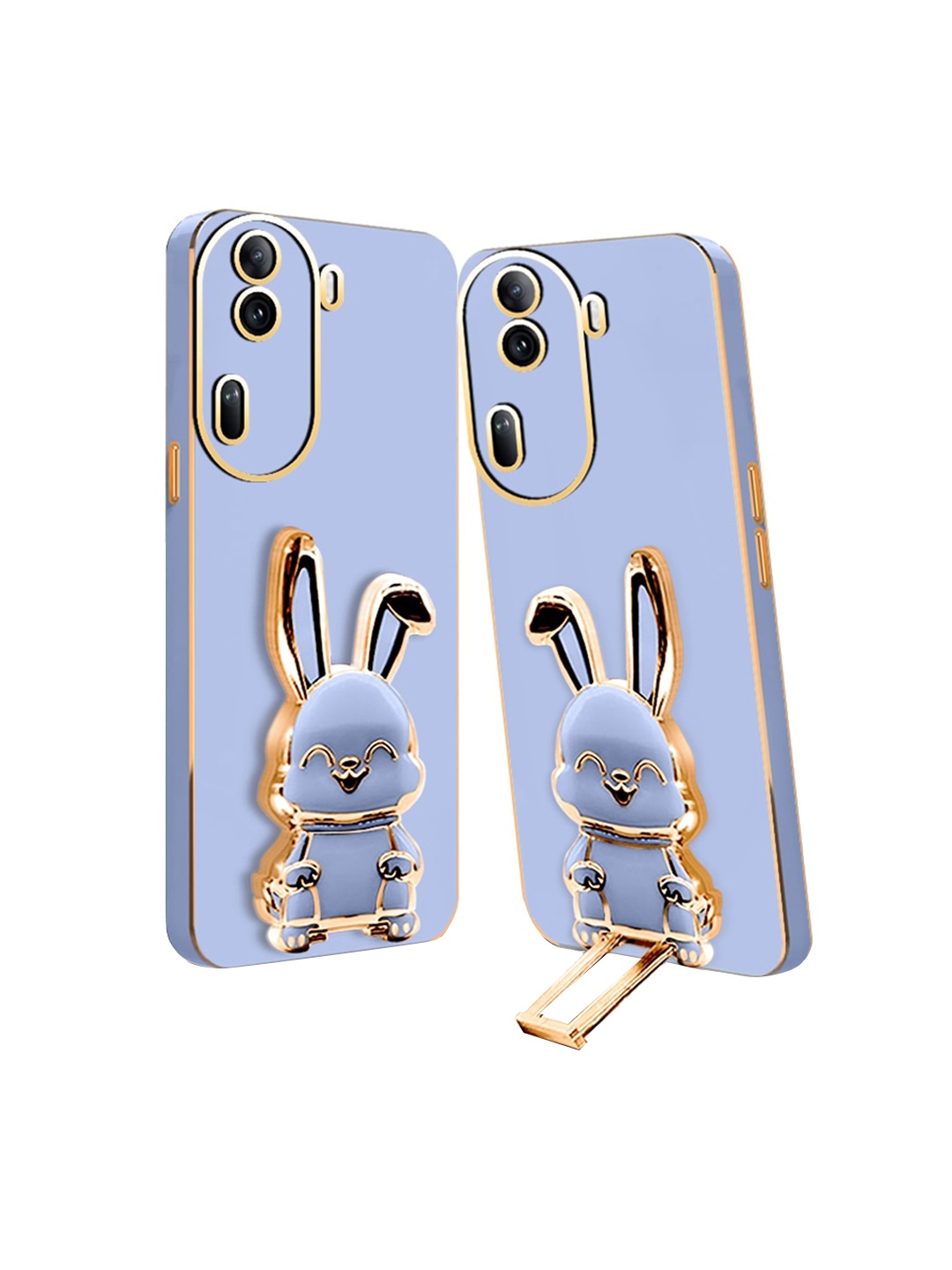 

Karwan 3D Bunny with Folding Stand Oppo Reno 11 Pro 5G Back Case, Blue