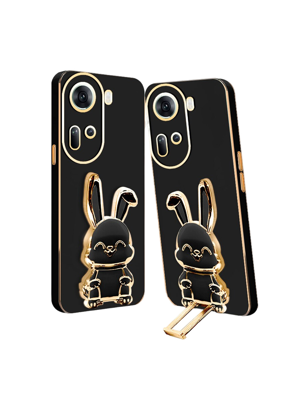 

Karwan 3D Bunny Oppo Reno 11 5G Back Case Mobile Accessories, Black