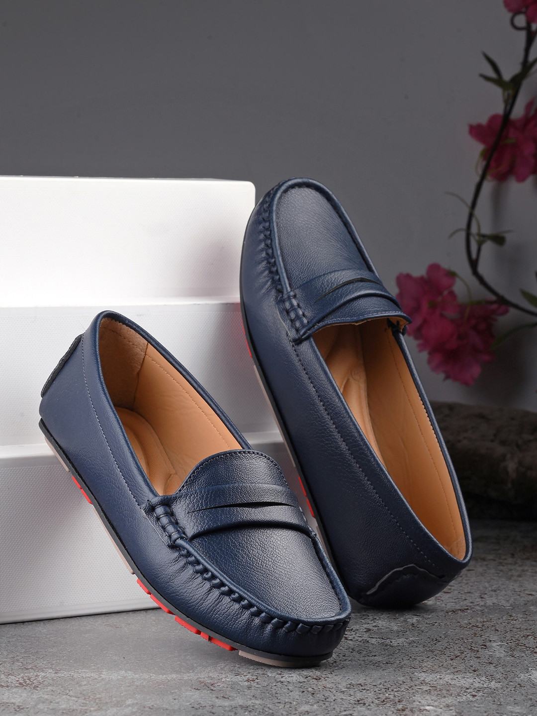 

El Paso Women Square Toe Lightweight Loafers, Blue